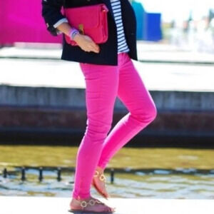 J. Crew Toothpick Skinny Ankle Denim Jeans Pink 24